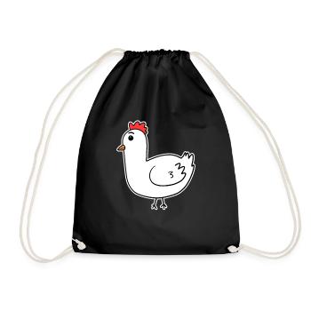 Rooster Chicken - Drawstring Bag - black - Front