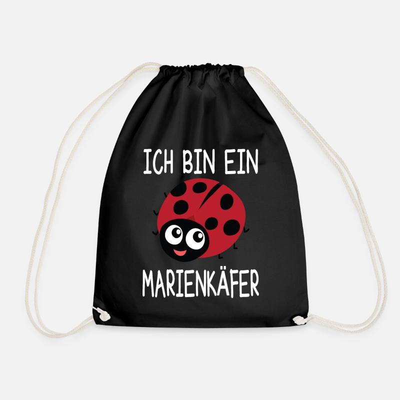 Ich Bin Ein Marienkäfer - Turnbeutel - Schwarz