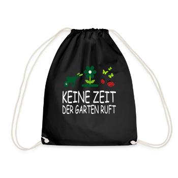 No Time The Garden Calls - Gardener Gift - Drawstring Bag - black - Front
