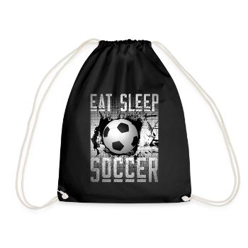 Eat-Sleep-Soccer - Drawstring Bag - black - Front
