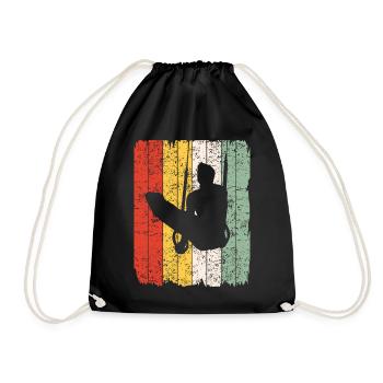 Ringeturnen Ringsport Retro Vintage Geschenk - Turnbeutel - Schwarz - Vorne