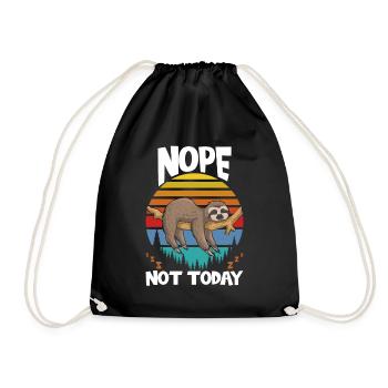 Paresseux Nope Not Today - Sac de sport léger - noir - Devant