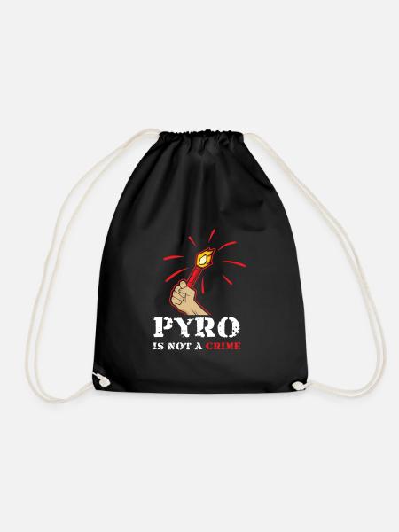 Pyro is no crime Pyrotechnik ist kein Verbrechen - Turnbeutel - Schwarz
