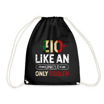 Zio like an uncle only cooler - Drawstring Bag - black - Front