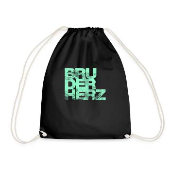 Bruderherz Bester Bruder der Welt Geschenkidee - Turnbeutel - Schwarz - Vorne