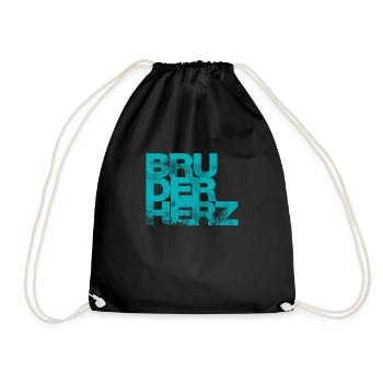 Bruderherz Bester Bruder der Welt Geschenkidee - Turnbeutel - Schwarz - Vorne
