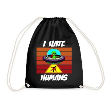 Je déteste les gens - Sac de sport léger - noir - Devant