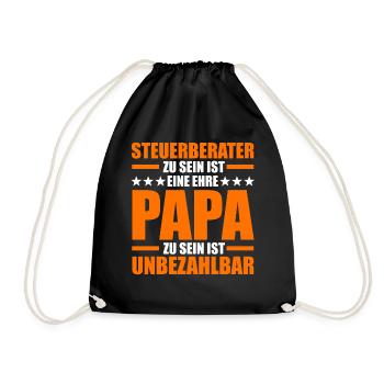 Steuerberater Papa Vatertag - Turnbeutel - Schwarz - Vorne