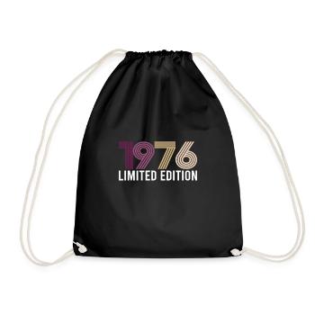 Vintage Limited Edition 1976 Birthday BirthJah - Drawstring Bag - black - Front