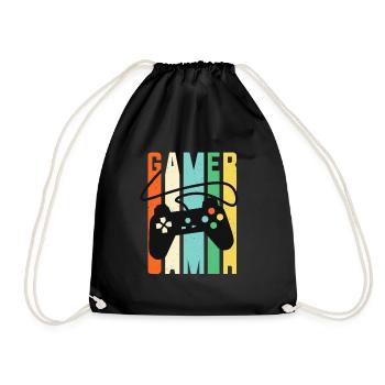Gamer Console Contrôleur Retro Gaming - Sac de sport léger - noir - Devant