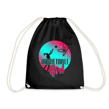 Basketball Players Basketball Girls - Drawstring Bag - black - Front