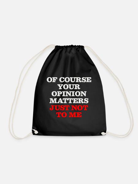 opinion - Drawstring Bag - black