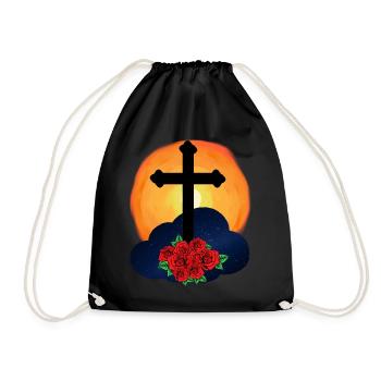Die Death Cross Resurrection Beyond Jesus - Drawstring Bag - black - Front