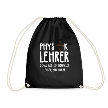 Physik Physiklehrer Physiker Lehrer Schule - Turnbeutel - Schwarz - Vorne