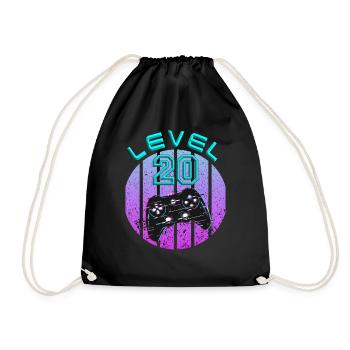20 ans - Cadeau de 20 ans - Sac de sport léger - noir - Devant