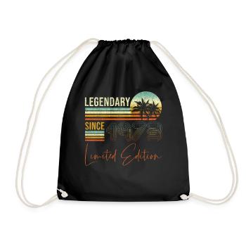 Birthday Legendary since 1973 - Drawstring Bag - black - Front