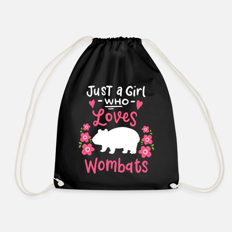 Wombat Wombat-Liebhaber Australier - Turnbeutel - Schwarz