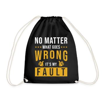 Ma faute Drôles de phrases - Sac de sport léger - noir - Devant