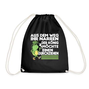 Cannabis Weed Kiffer Geschenk - Turnbeutel - Schwarz - Vorne