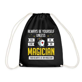 Magic Trick Magician Wizard Magic Magic - Drawstring Bag - black - Front