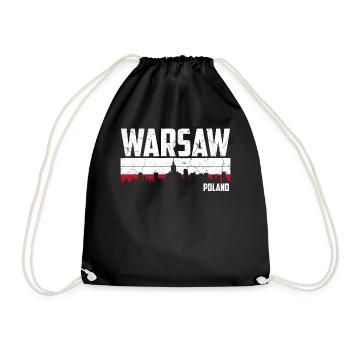 Varsovie Skyline Pologne - Sac de sport léger - noir - Devant