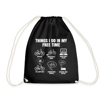 Things I Do In My Free Time Biker Cycling - Sac de sport léger - noir - Devant