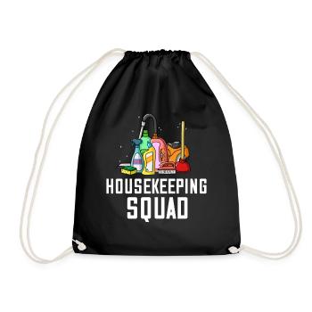 Femme de ménage Ménage ménage - Sac de sport léger - noir - Devant