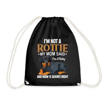 Rottweiler - Turnbeutel - Schwarz - Vorne