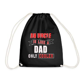 Oncle, nièce neveu père papa - Sac de sport léger - noir - Devant