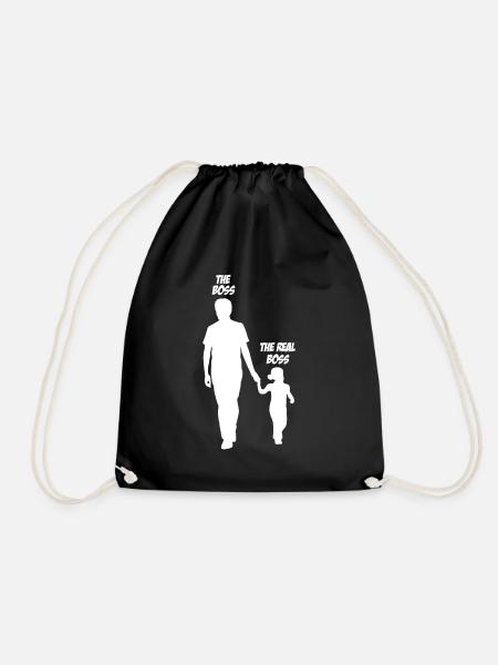 Father and Daughter Daddy Girl Boss Partner Look - Turnbeutel - Schwarz