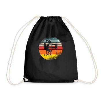 Couture Cadeau Couturière Machine à coudre Main - Sac de sport léger - noir - Devant