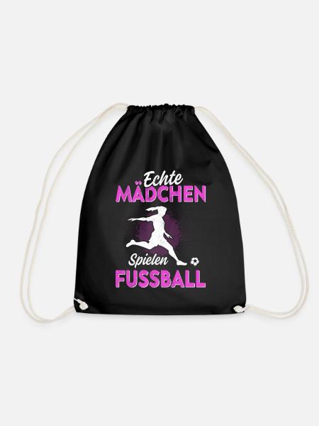 Fussballerin Fussballspielerin - Turnbeutel - Schwarz