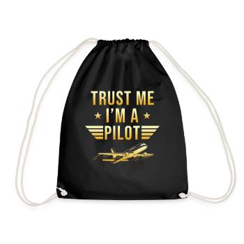 Cadeau de pilote - Sac de sport léger - noir - Devant