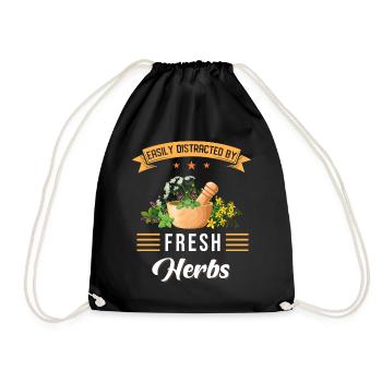 Les herbes - Sac de sport léger - noir - Devant
