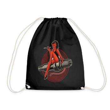 Motorsport Racing Racing Cars Sports Car Engine - Drawstring Bag - black - Front