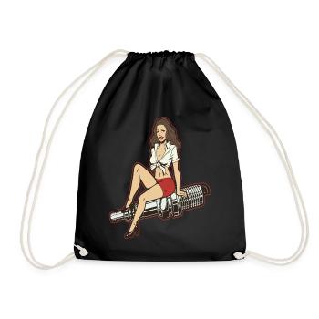 Motorsport Screwdriver Racing Tuner Sports Car - Drawstring Bag - black - Front