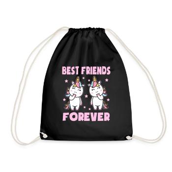 Best Friends Forever Unicorn Unicorn Star Dust - Drawstring Bag - black - Front