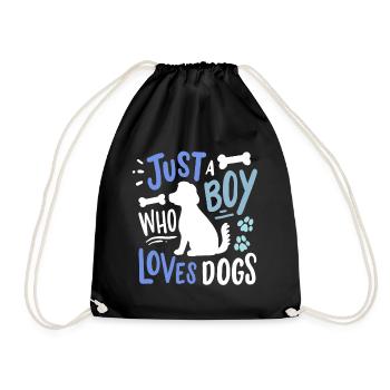 Chien Amoureux des chiens - Sac de sport léger - noir - Devant