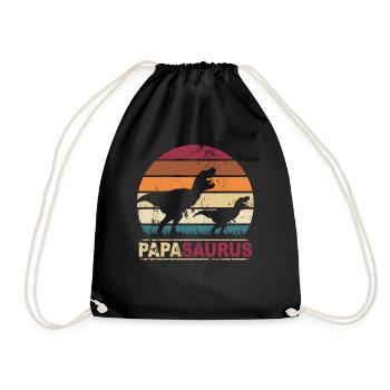Papa Saurus Dinosaures Familles Dino Papasaurus - Sac de sport léger - noir - Devant