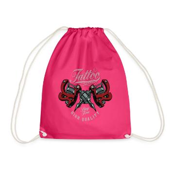 Tattoo Tattoo Maschine Tattoofarbe Tattoo Motiv - Turnbeutel - Fuchsia - Vorne