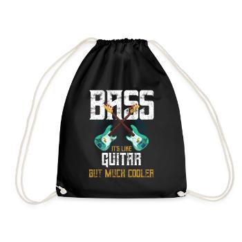 Bass Gitarrist Bassist Bass Spieler - Turnbeutel - Schwarz - Vorne