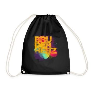 Bruderherz Bester Bruder der Welt Geschenkidee - Turnbeutel - Schwarz - Vorne