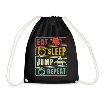 Eat Sleep Jump Repeat Trampoline Jumping Fitness - Sac de sport léger - noir - Devant