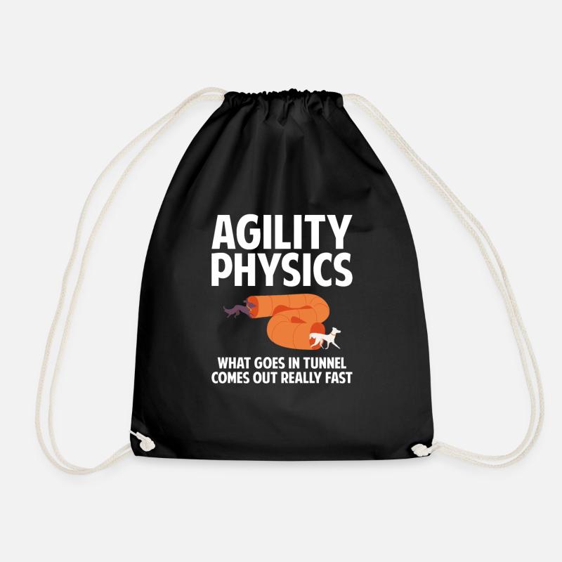 Dog agility physics, agility dog - Turnbeutel - Schwarz