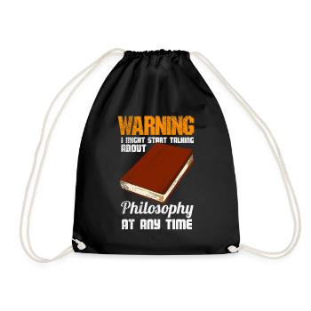 Philosophy Thinker Freethinker Philosopher - Drawstring Bag - black - Front