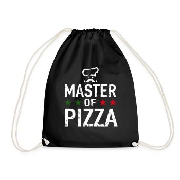 Master Of Pizza - Italy Pizza Master Chef - Drawstring Bag - black - Front