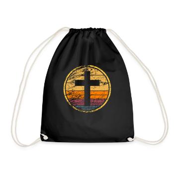 Funny Christian saying about Jesus and God! - Drawstring Bag - black - Front
