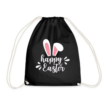 HAPPY EASTER - Turnbeutel - Schwarz - Vorne