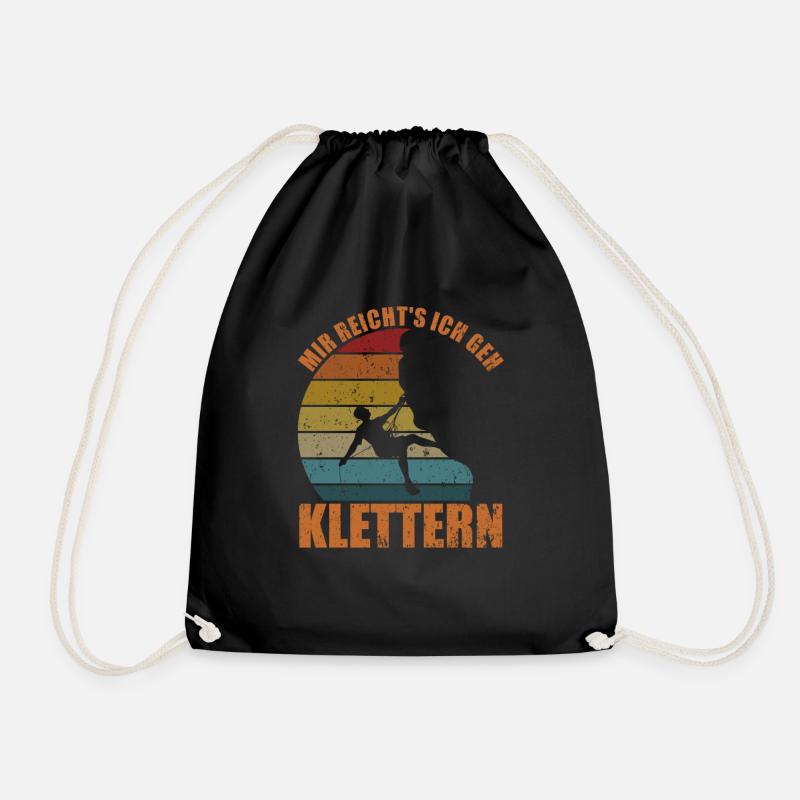 Mir reicht's ich geh klettern Kletterer - Turnbeutel - Schwarz