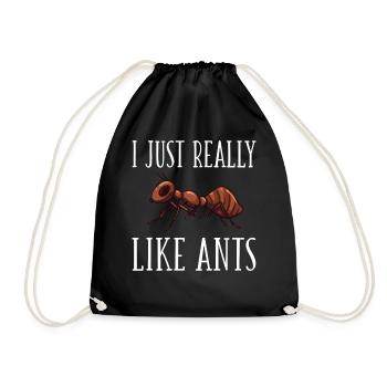 Ants Ant Hill Insect Earth's Nest Ant Hill - Drawstring Bag - black - Front